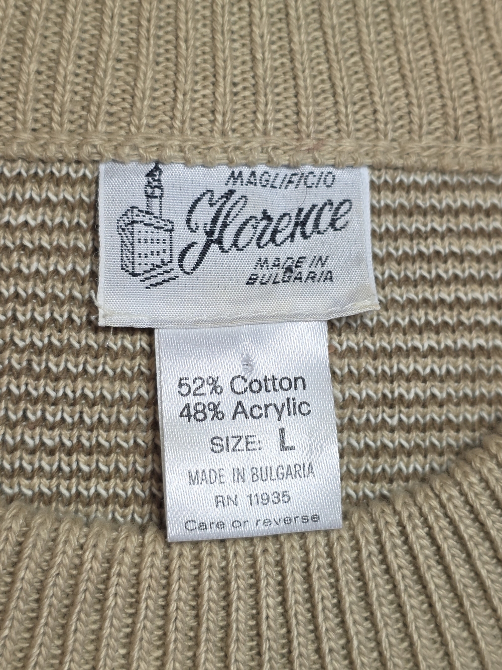 Vintage 90s Maglificio Florence Geometric Crewneck Sweater Men's L Aztec Argyle - Picture 3 of 7